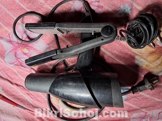 চুল হিটার ও আয়রন করা মেশিন ২ টা